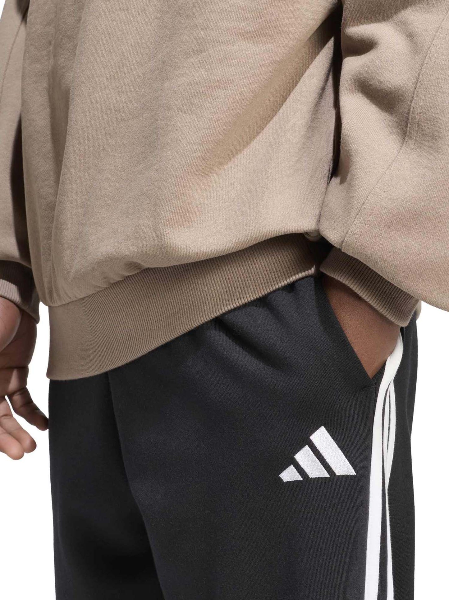 Adidas Essentials 3 Stripes, pantalone da uomo nero