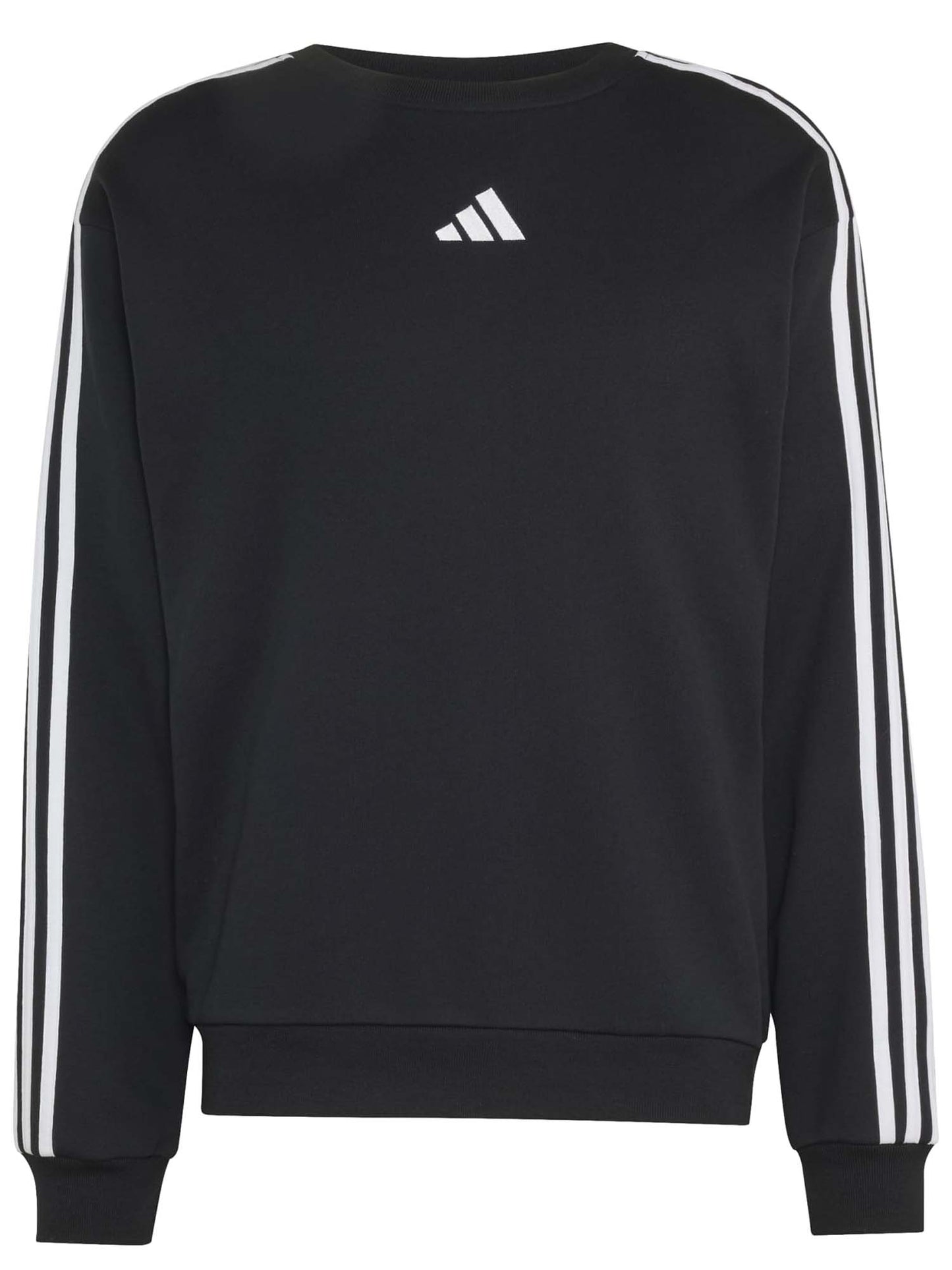 Adidas Essentials 3 Stripes, felpa da uomo nera