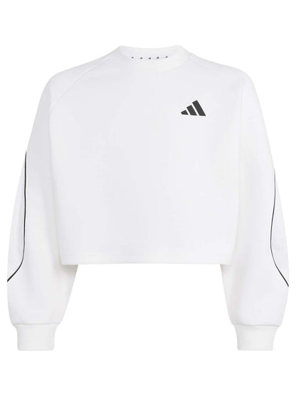 Adidas Stadium, felpa Unisex bambino bianca