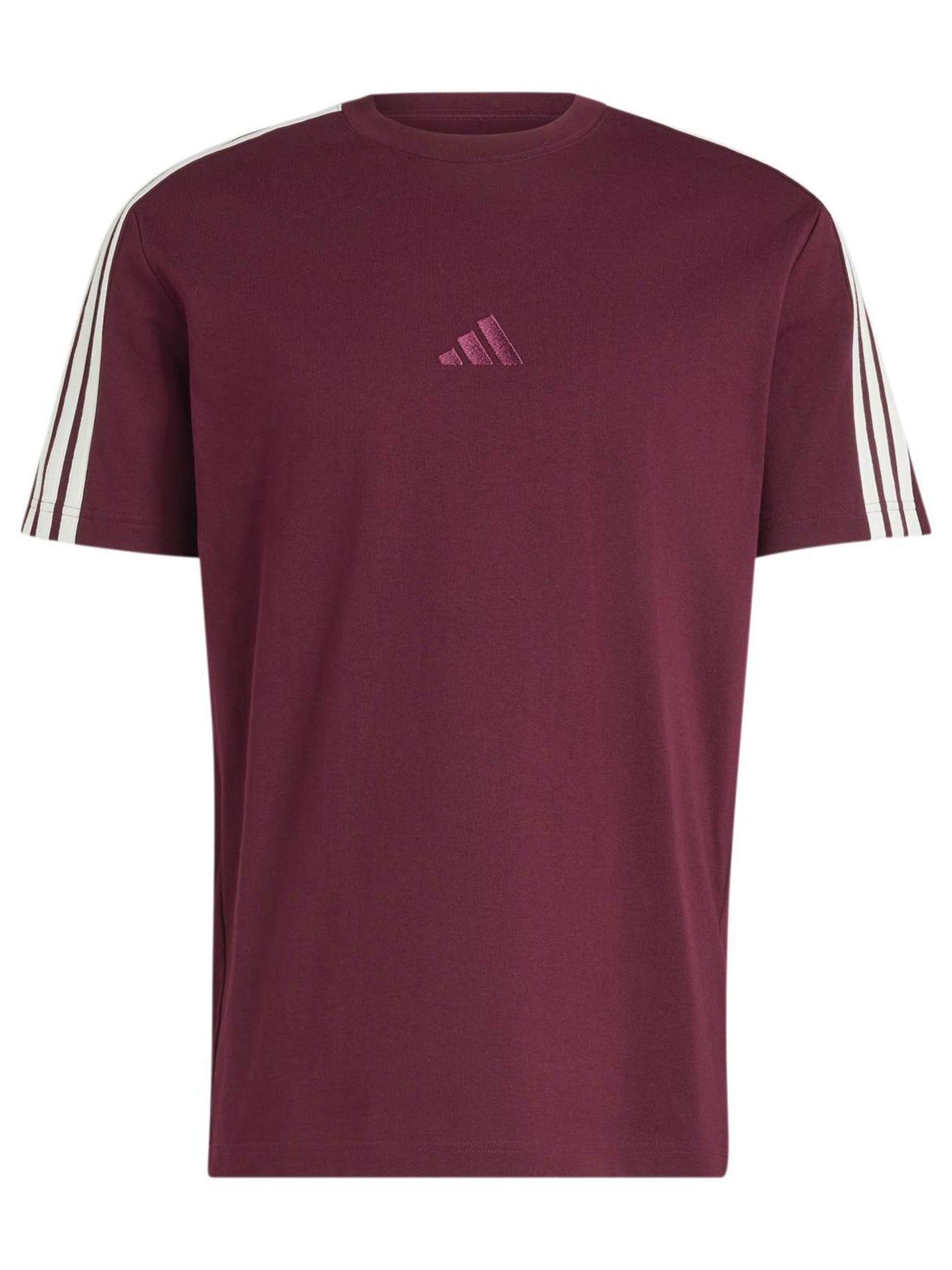 Adidas Kit 3-Stripes, t-shirt maniche corte da uomo bordeaux