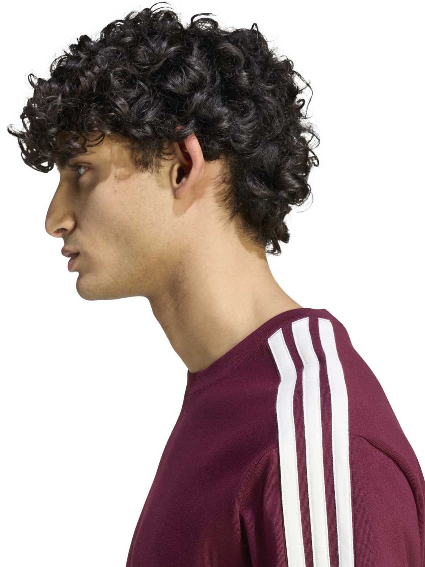 Adidas Kit 3-Stripes, t-shirt maniche corte da uomo bordeaux