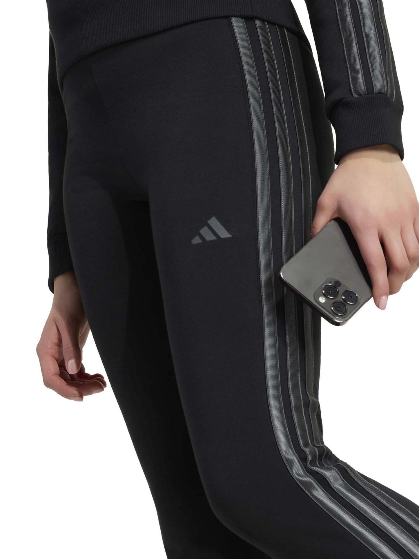 Adidas G Legg. Satin, leggings Unisex bambino nero