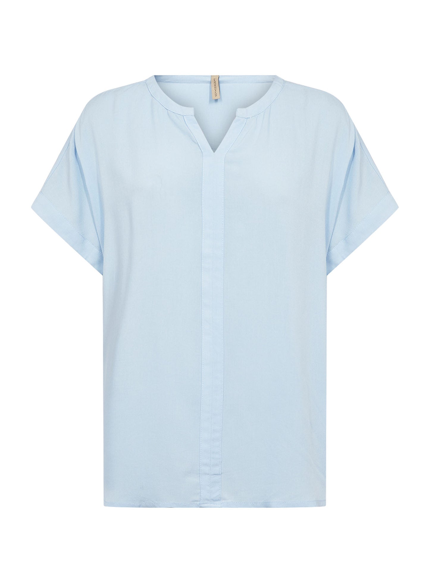 T-shirt azzurra Soyaconcept casual da donna con scollo a V