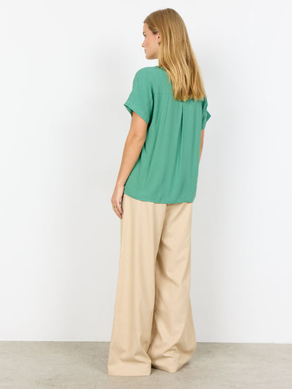 T-shirt verde Soya Concept casual da donna con scollo a V