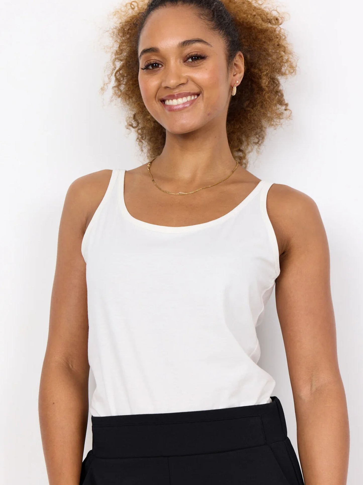 Canotta donna Soyaconcept in morbido color crema