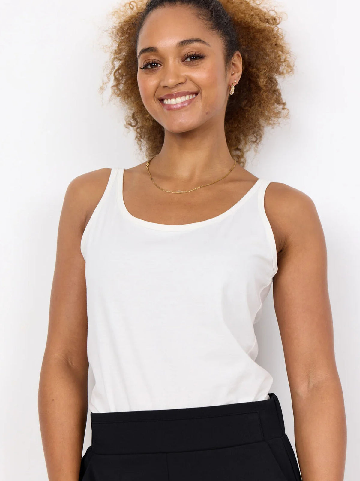 Soya concept canotta t-shirt da donna panna