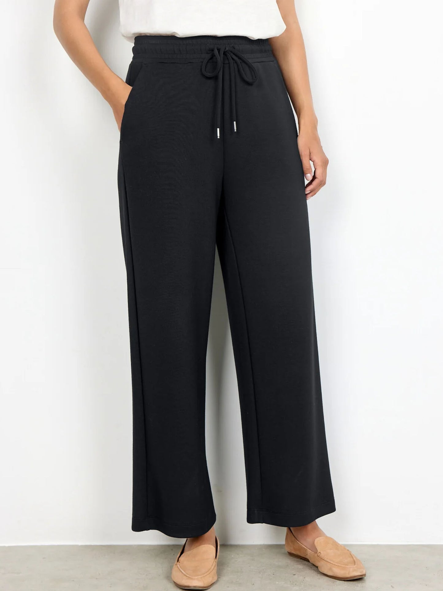 Pantaloni sportivi neri da donna Soyaconcept in modal e poliestere