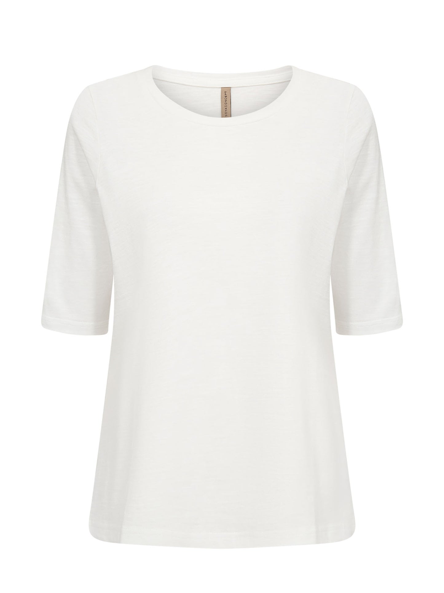 T-shirt basic SoyaConcept da donna in cotone bianca