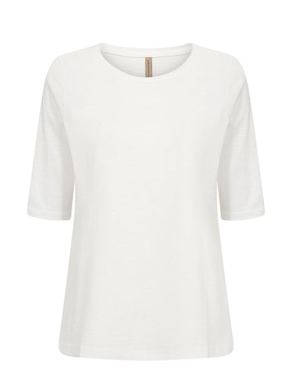T-shirt basic SoyaConcept da donna in cotone bianca