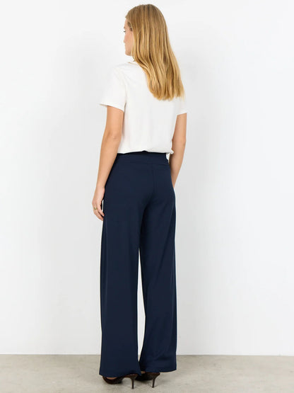 Pantalone blu Siham a vita alta per donna di Soya Concept