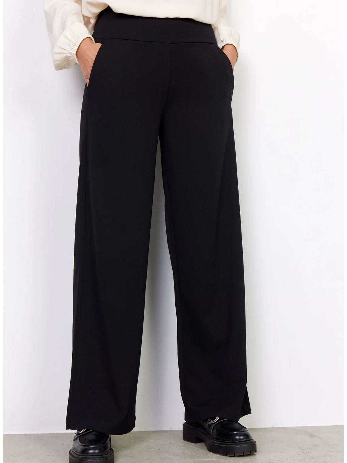 Soya c. panta siham pantalone da donna nero