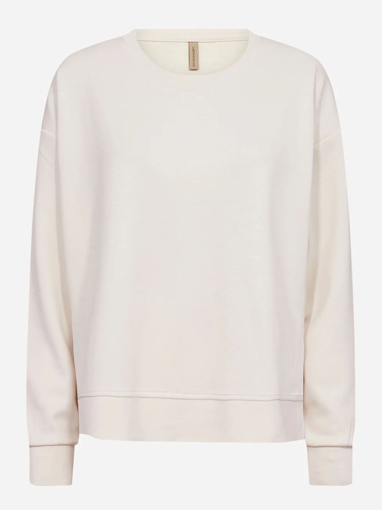Felpa girocollo panna Soya Concept basic da donna