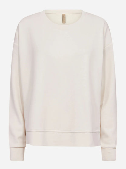 Felpa girocollo panna Soya Concept basic da donna