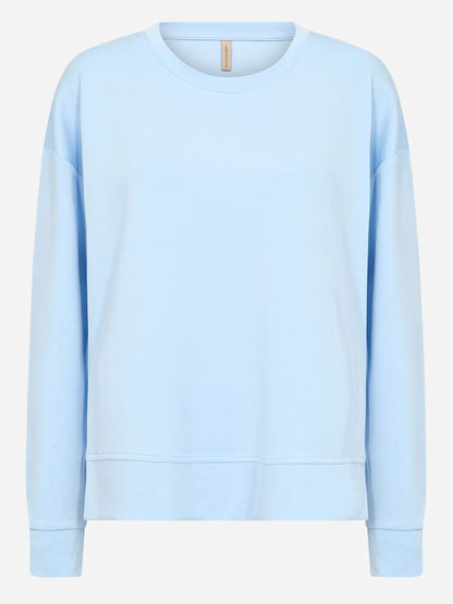 Felpa azzurra con girocollo Soya Concept da donna per look casual