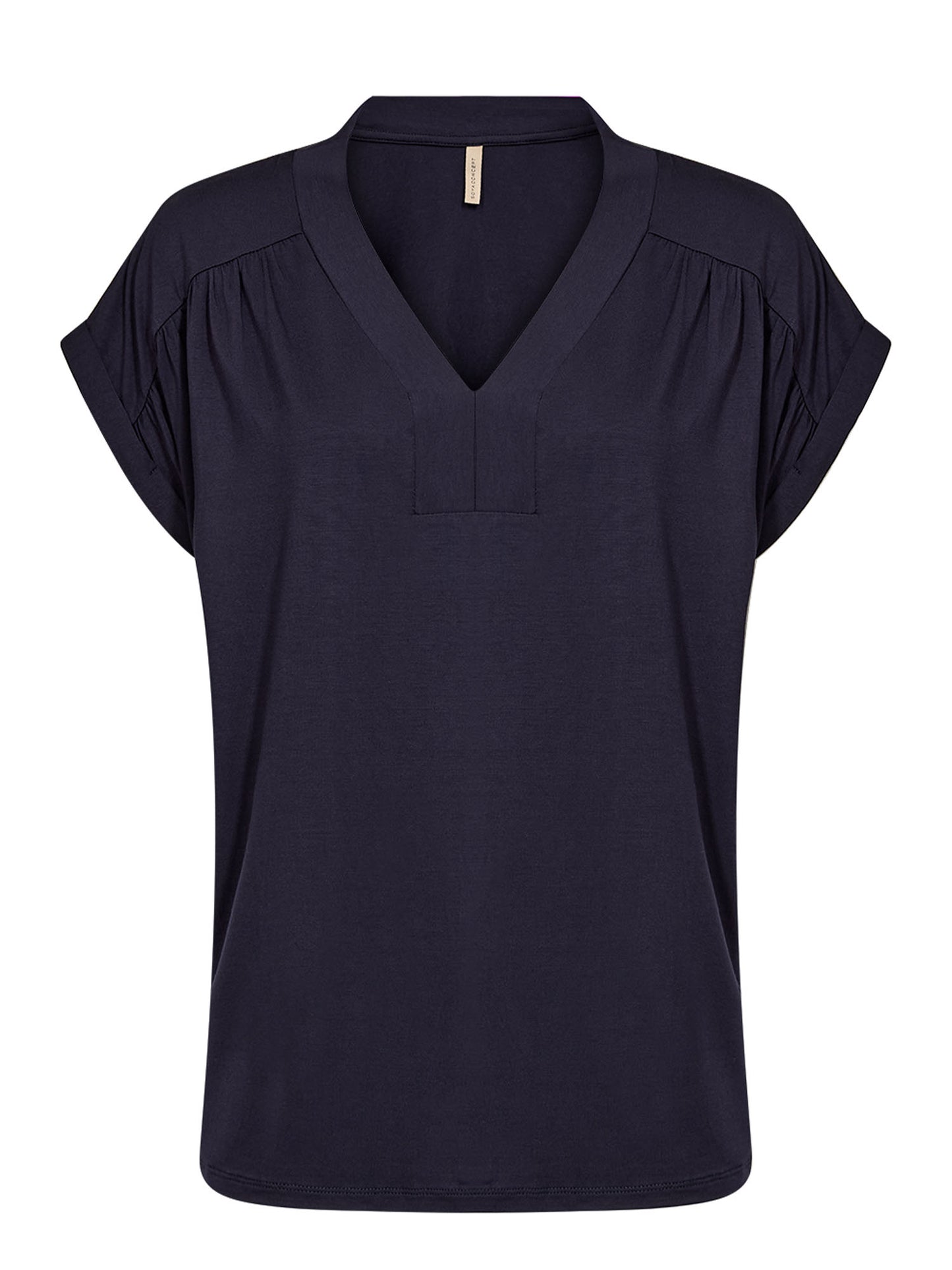 T-shirt Marica blu con scollo a V da donna Soya Concept