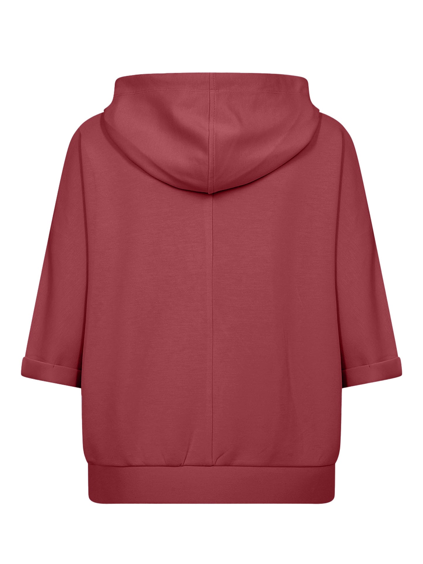 Felpa con cappuccio e zip Soya Concept rossa da donna