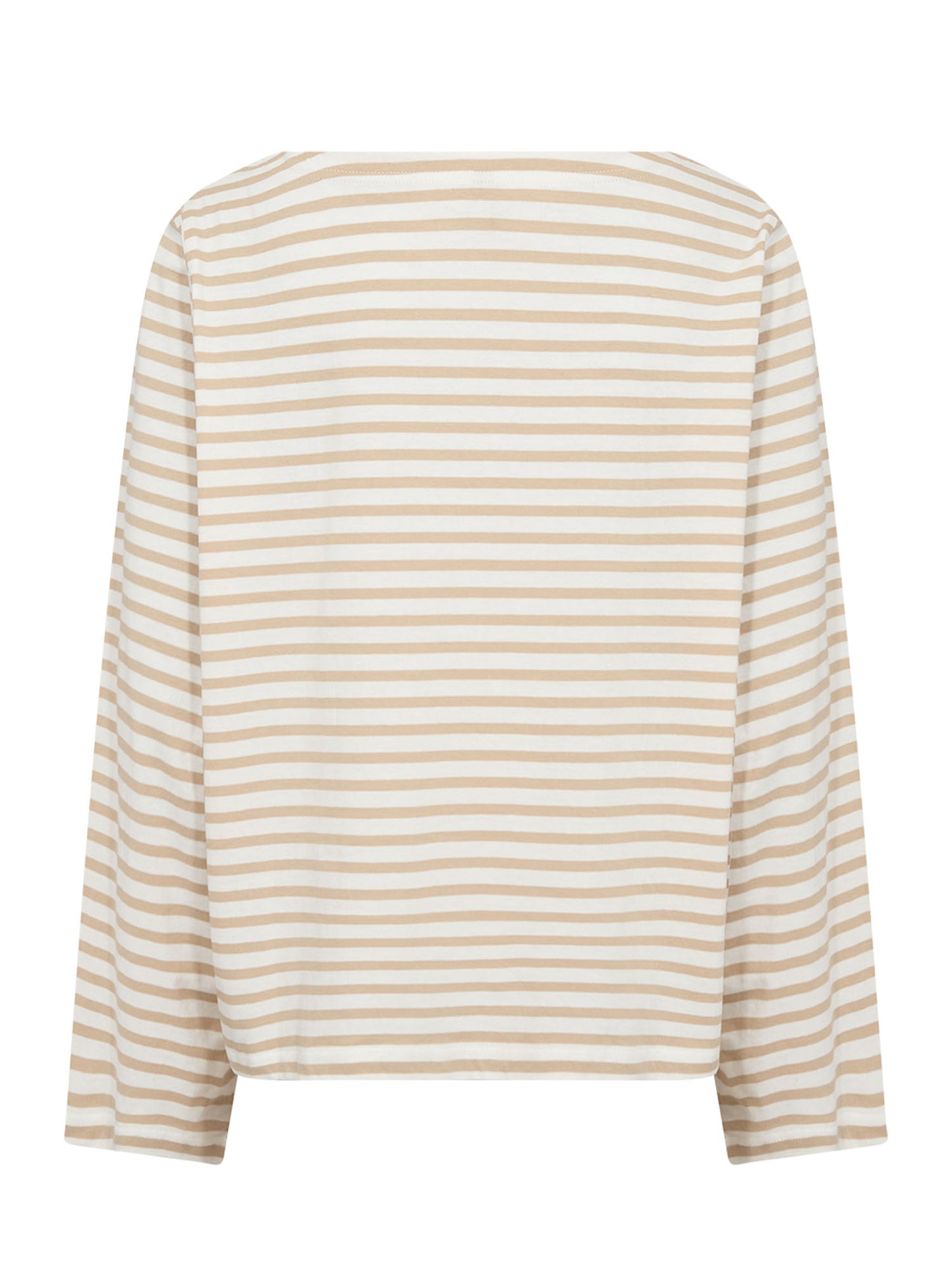 Soyaconcept t-shirt a maniche lunghe a righe beige da donna