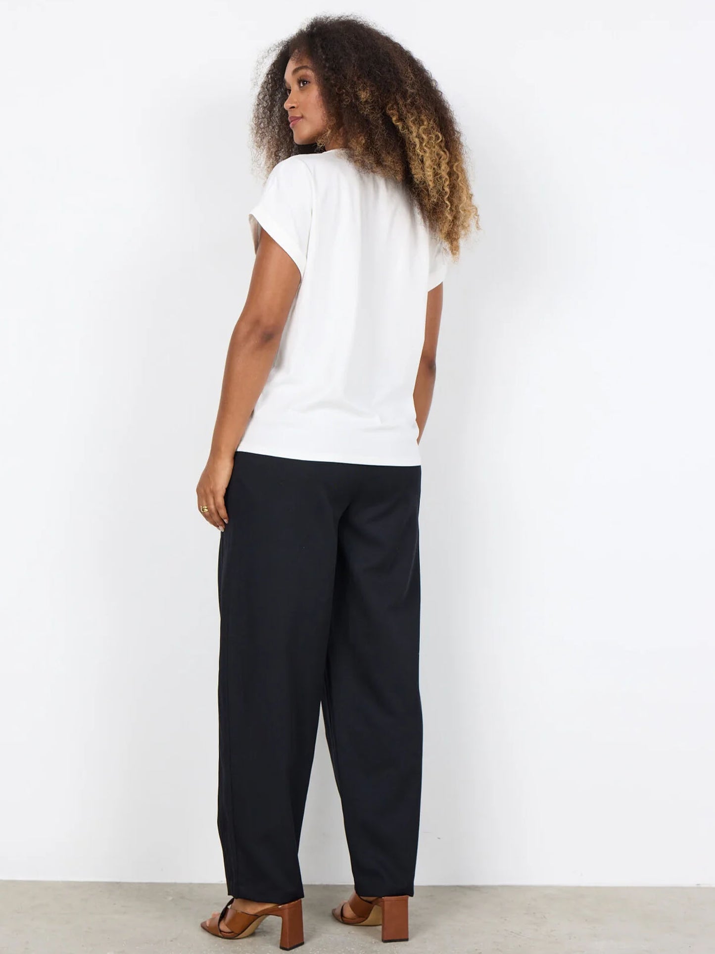Soyaconcept t-shirt casual da donna blu con stampa originale