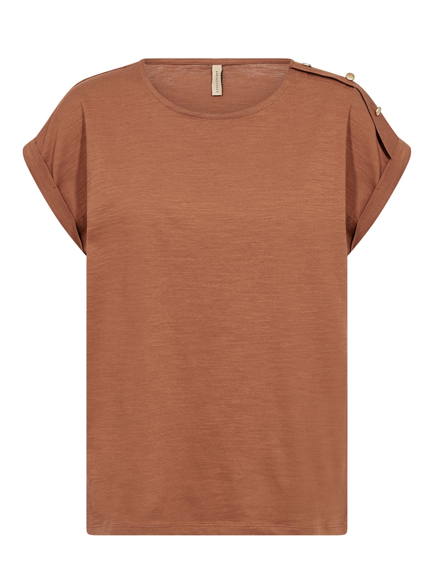 T-shirt maniche corte Soyaconcept da donna in marrone