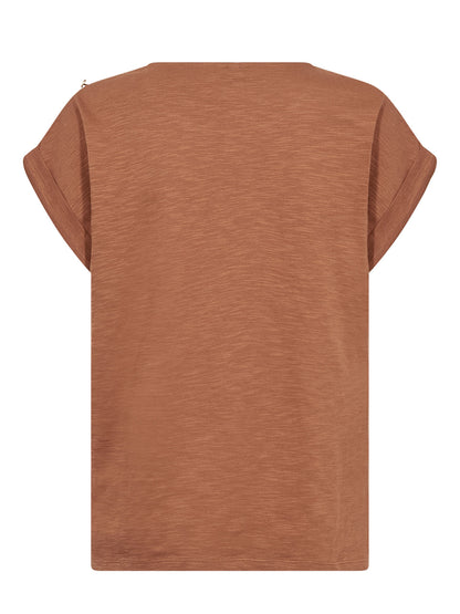 T-shirt maniche corte Soyaconcept da donna in marrone