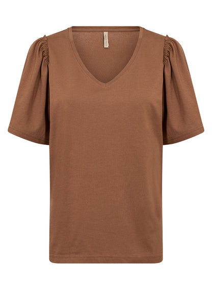 T-shirt Soyaconcept da donna adulta marrone dal design versatile