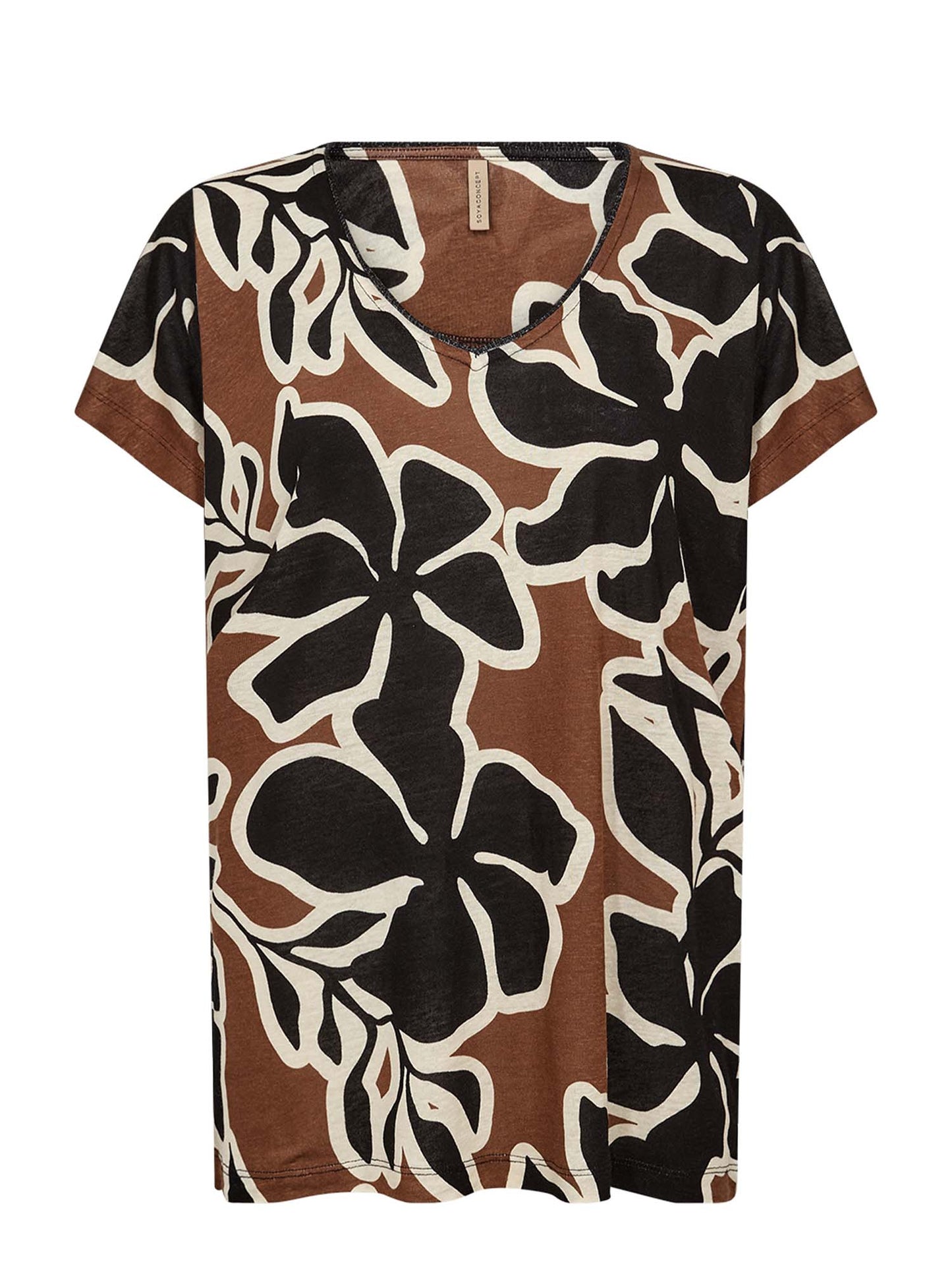 T-shirt donna Soyaconcept marrone primavera-estate