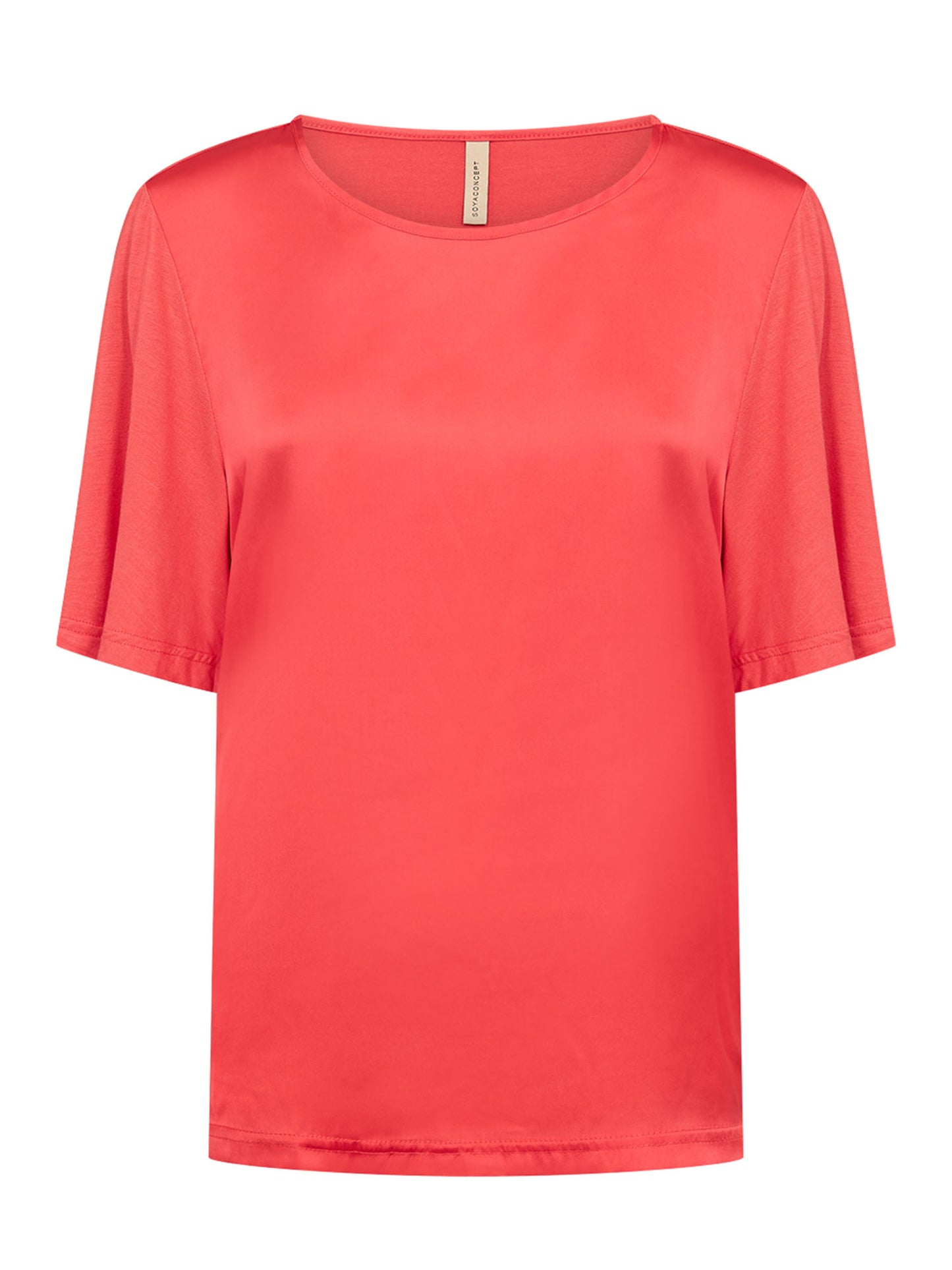 T-shirt da donna rosso Soyaconcept dalla linea contemporanea