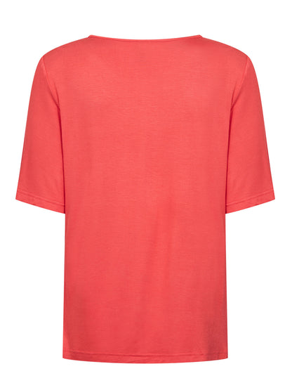 T-shirt da donna rosso Soyaconcept dalla linea contemporanea