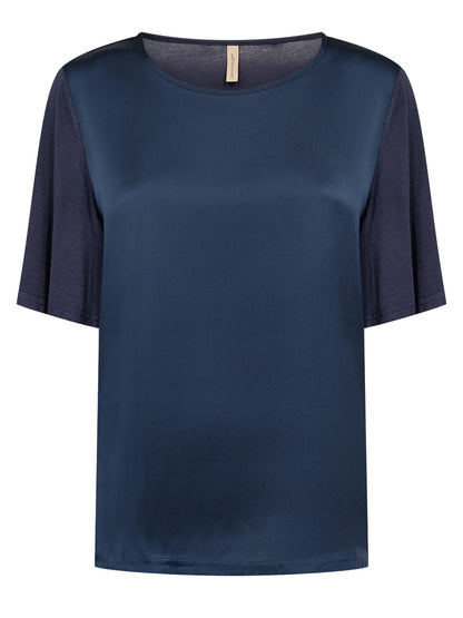 T-shirt basic Soyaconcept da donna blu