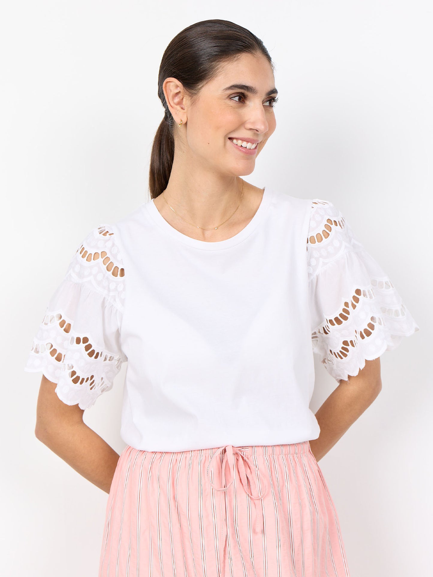 T-shirt donna Soyaconcept bianca a maniche corte