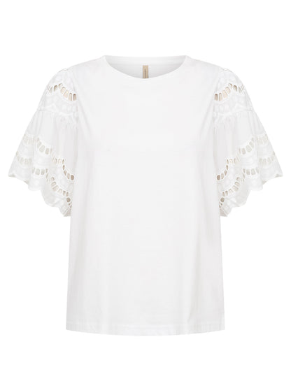 T-shirt donna Soyaconcept bianca a maniche corte