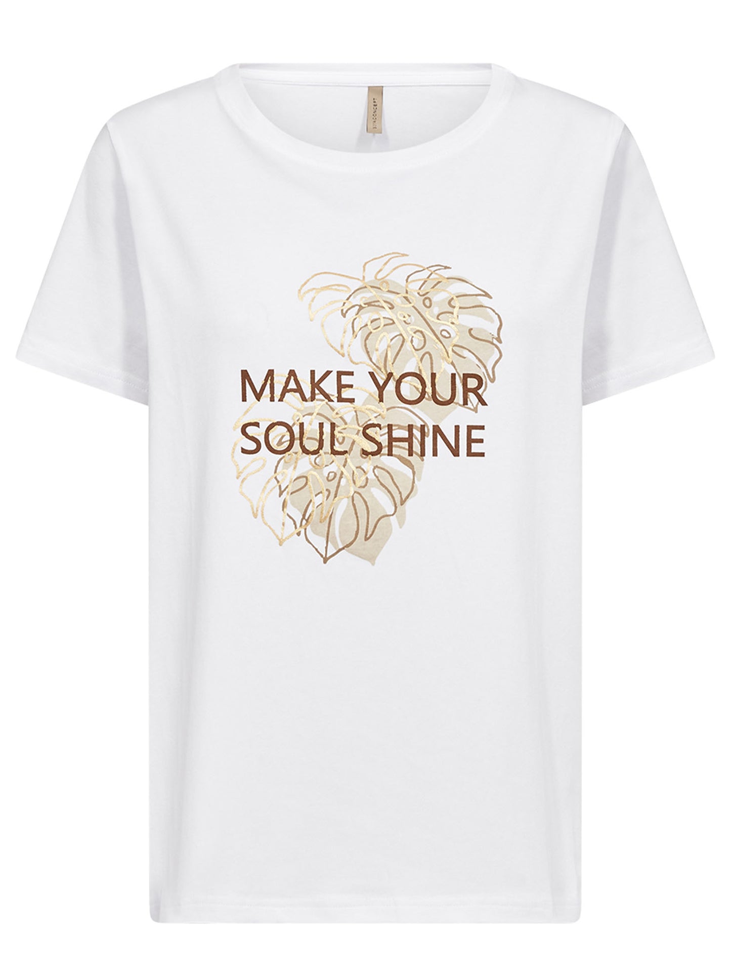 T-shirt da donna adulto Soyaconcept bianca a maniche corte