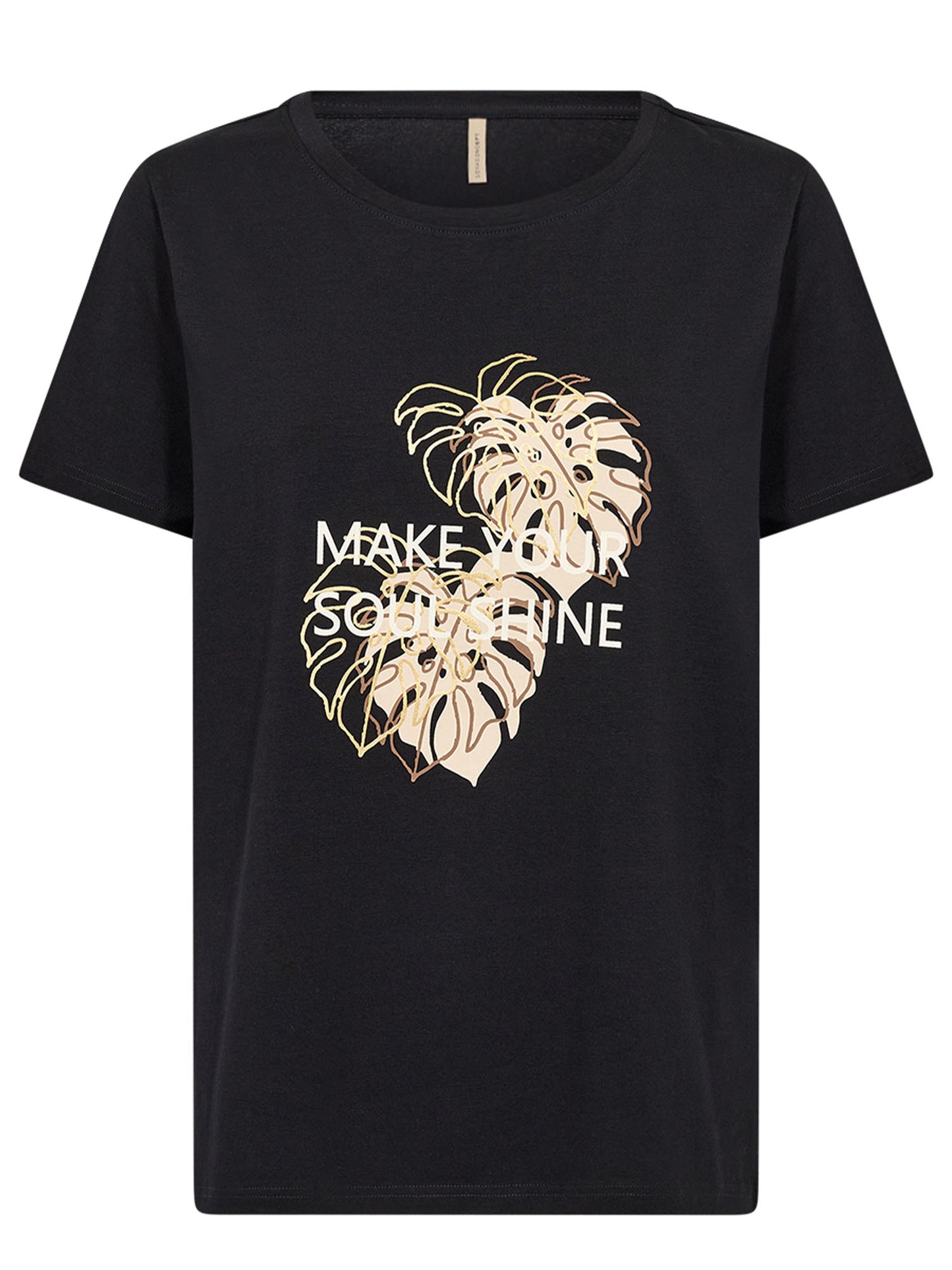 Soyaconcept t-shirt da donna adulto in nero, basic e versatile