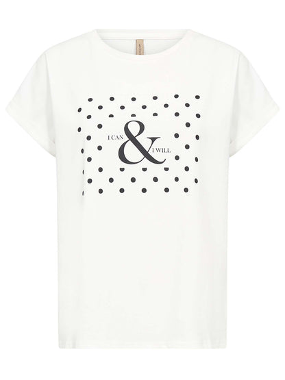 Soyaconcept Rina FP, t-shirt maniche corte da donna bianca