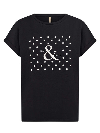 Soyaconcept Rina FP, t-shirt maniche corte da Donna nera