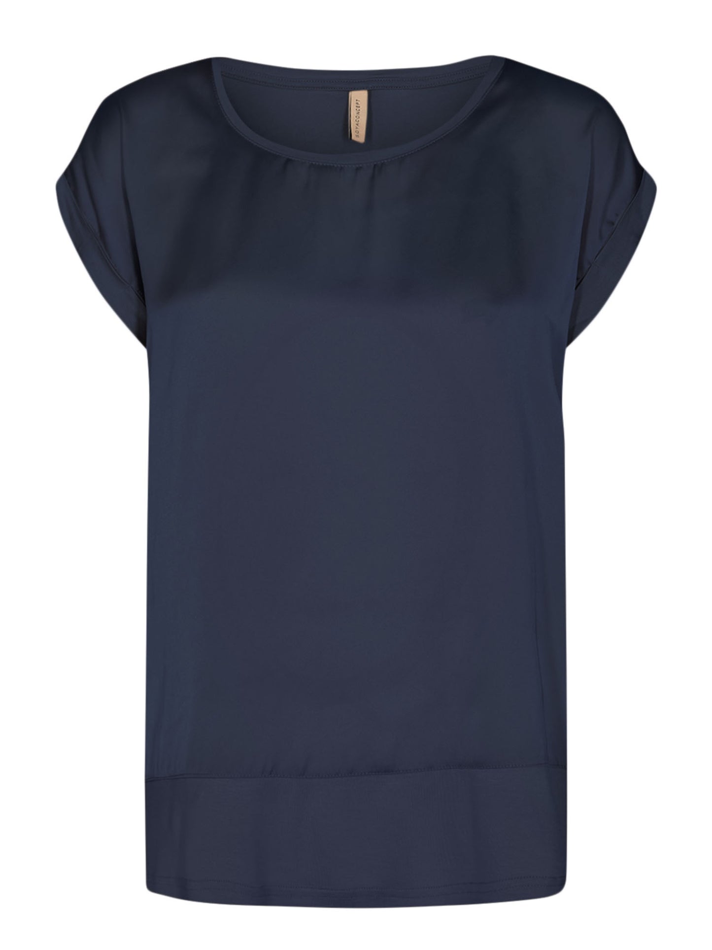 T-shirt blu con scollo rotondo regular fit da donna Soyaconcept