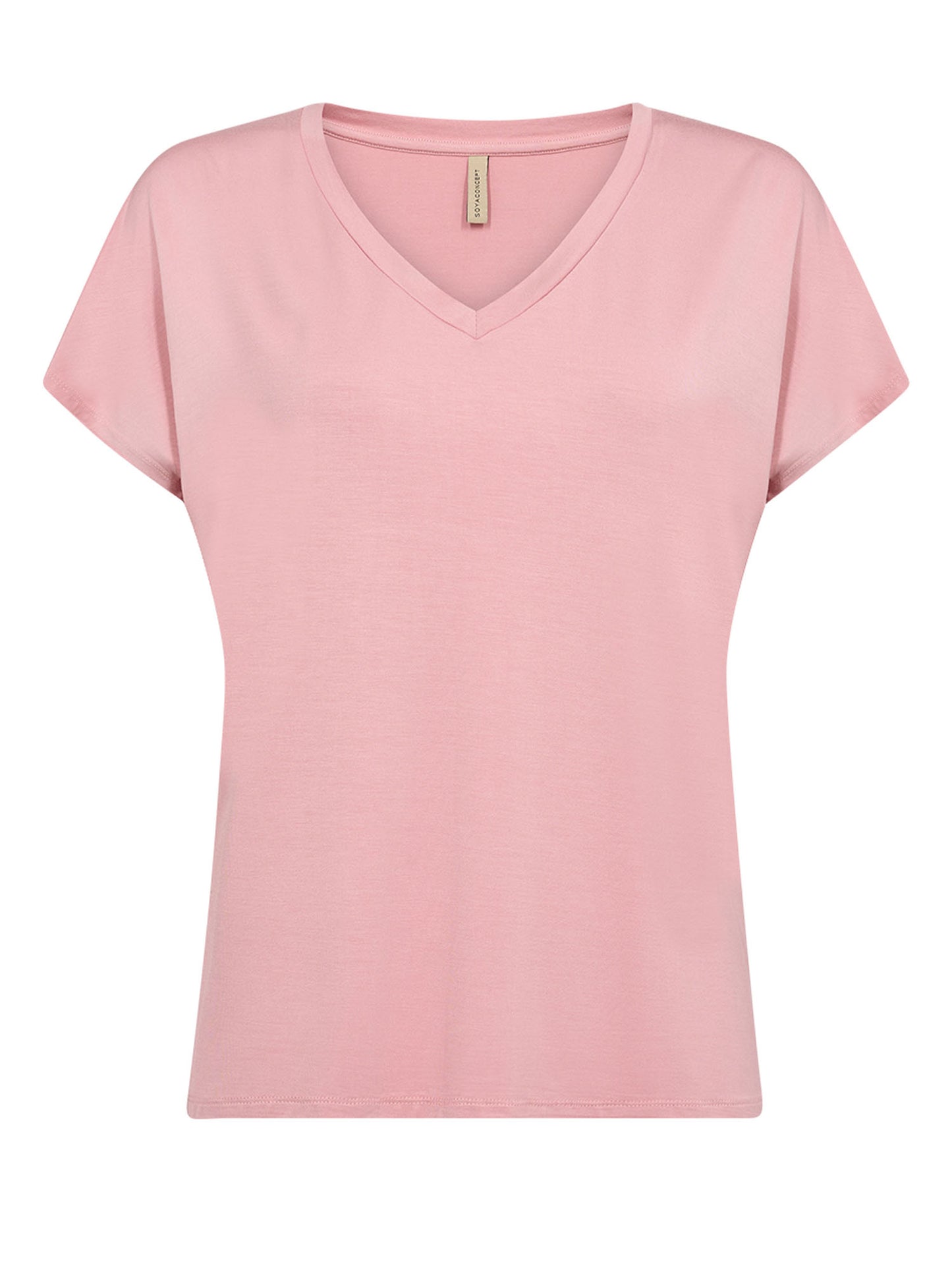 T-shirt rosa Soyaconcept con collo a V da donna