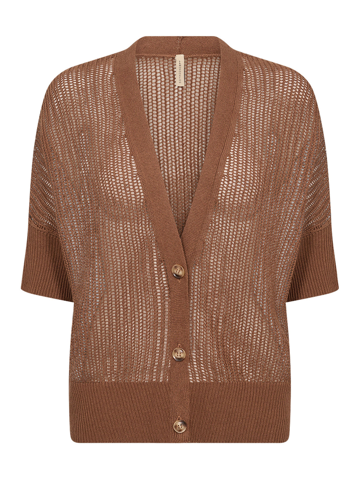 Soya concept cardiga maglia da donna tabacco