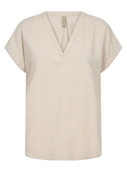 T-shirt da donna Soyaconcept beige 1661, stile versatile e confortevole