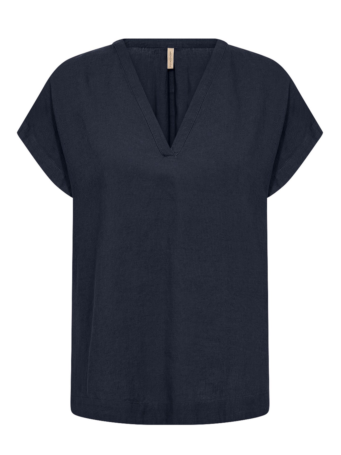 Soyaconcept t-shirt da donna blu basic a maniche corte