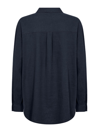 Camicia Soyaconcept da donna blu con colletto classico