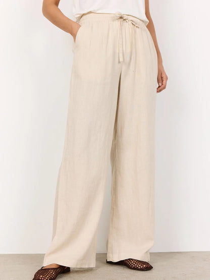 Pantaloni beige da donna adulto Soyaconcept dal design versatile