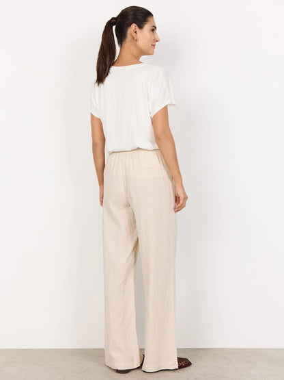 Pantaloni beige da donna adulto Soyaconcept dal design versatile