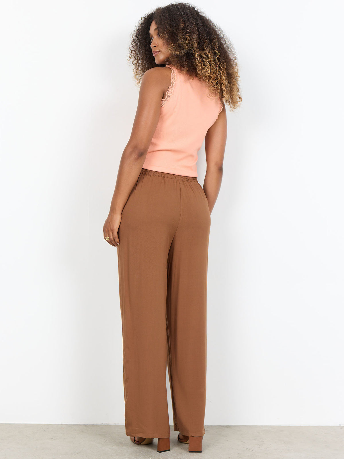 Soya concept pantalo pantalone da donna tabacco