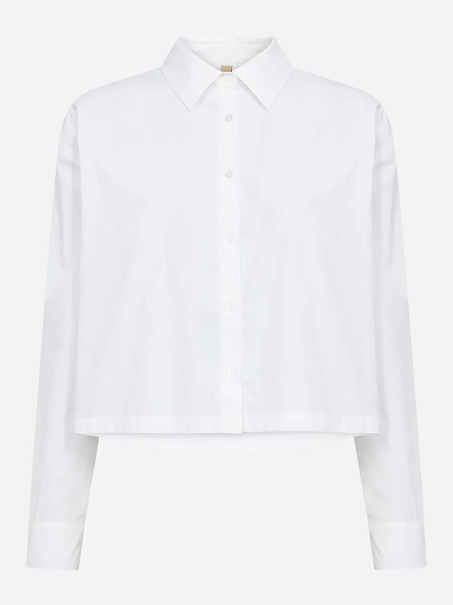 Camicia crop bianca da donna con colletto italiano Soya Concept