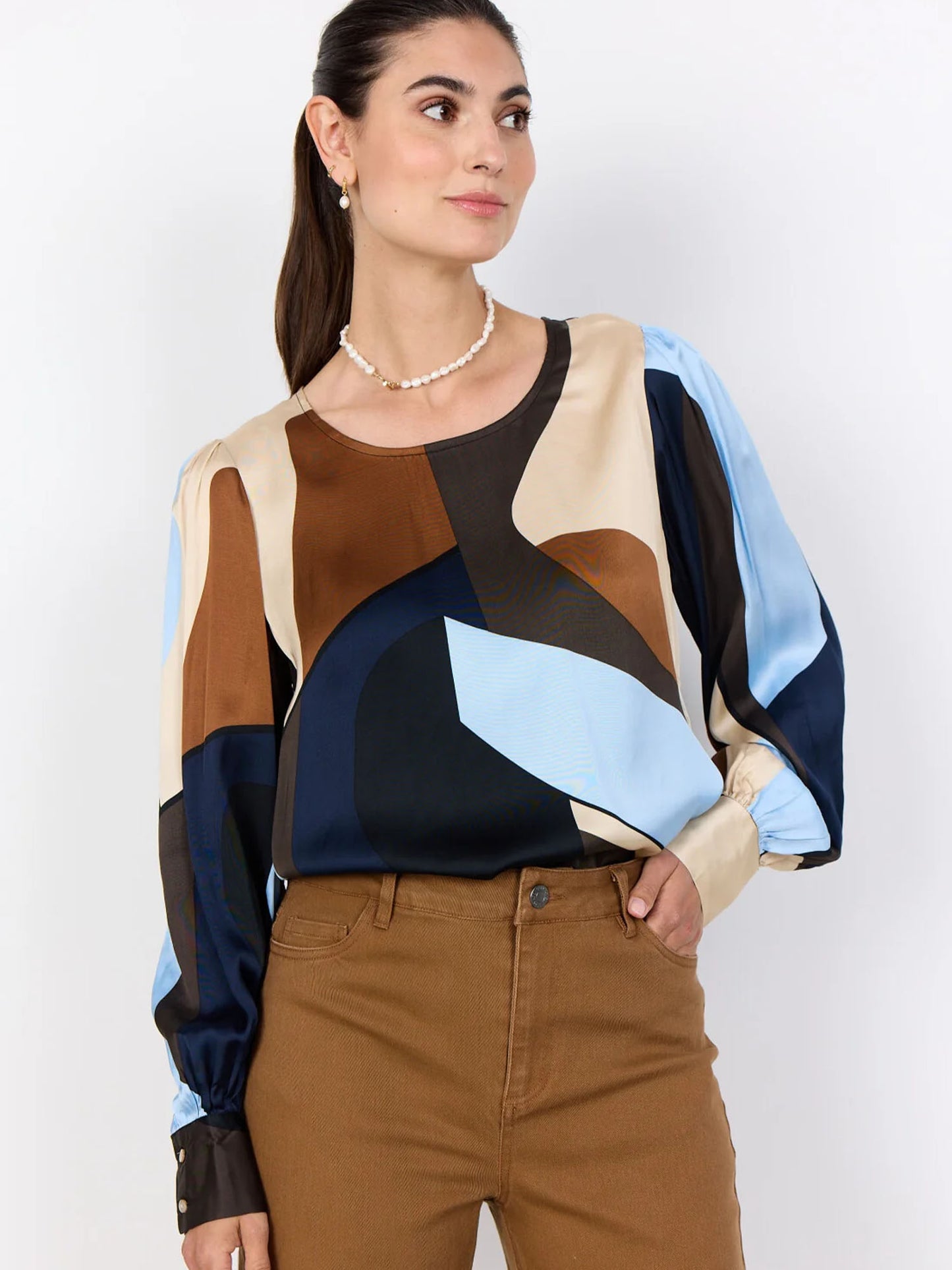 Blusa multicolor Soya Concept con stampa geometrica donna