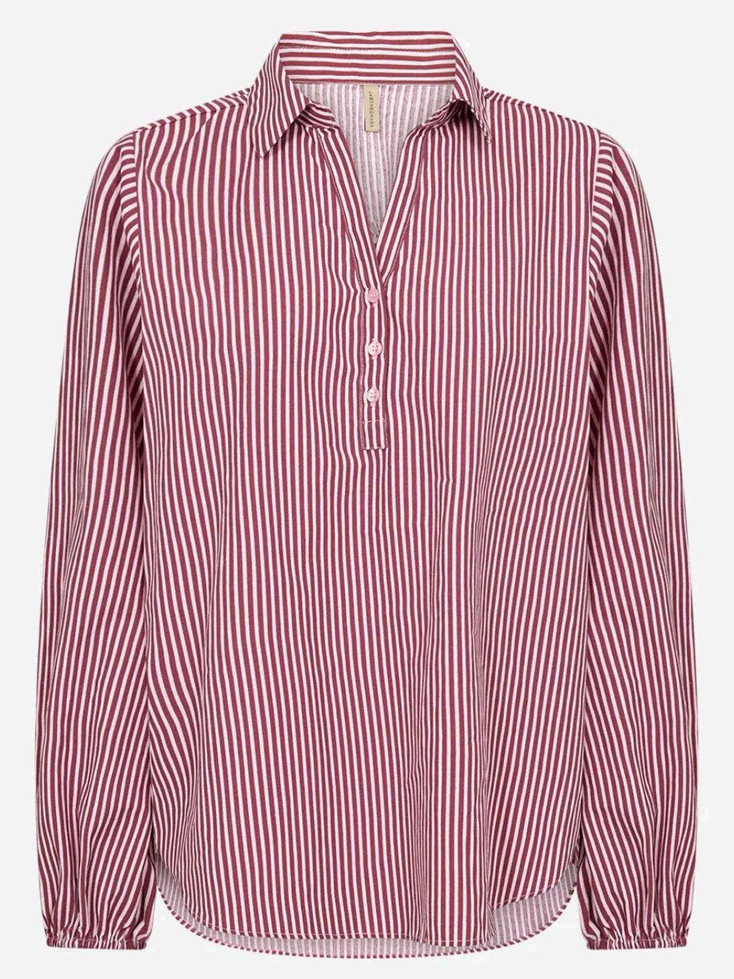 Camicia a righe rossa Soya Concept da donna con collo a V