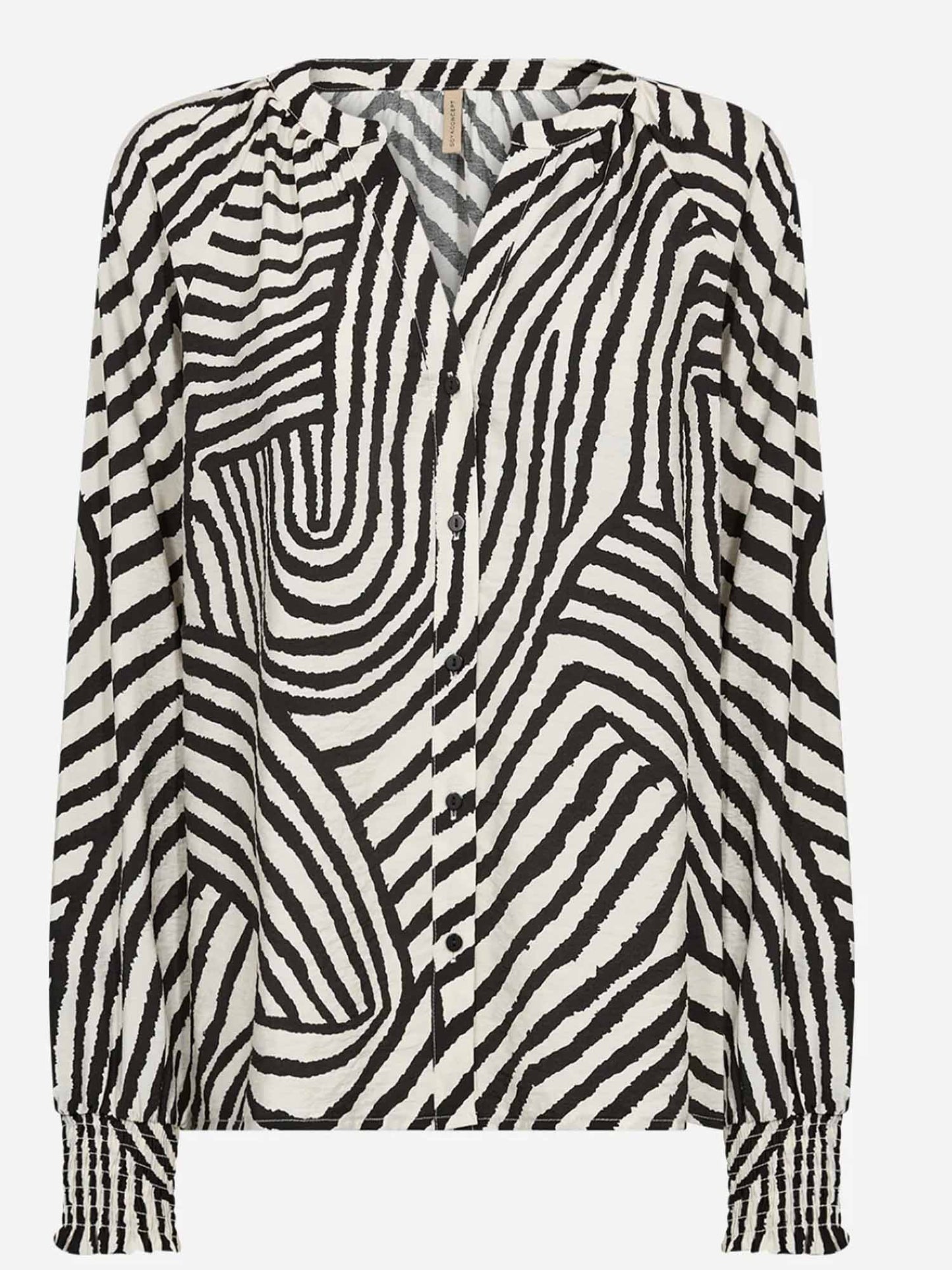 Blusa Soya Concept a fantasia nera da donna elegante e casual