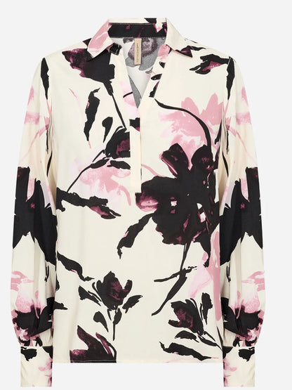 Soya Concept blusa rosa da donna con maniche ampie e stampa floreale