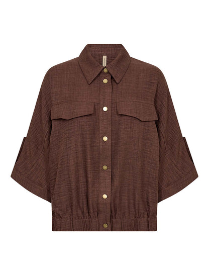 Giubbino casual marrone da donna Soya Concept in poliestere riciclato